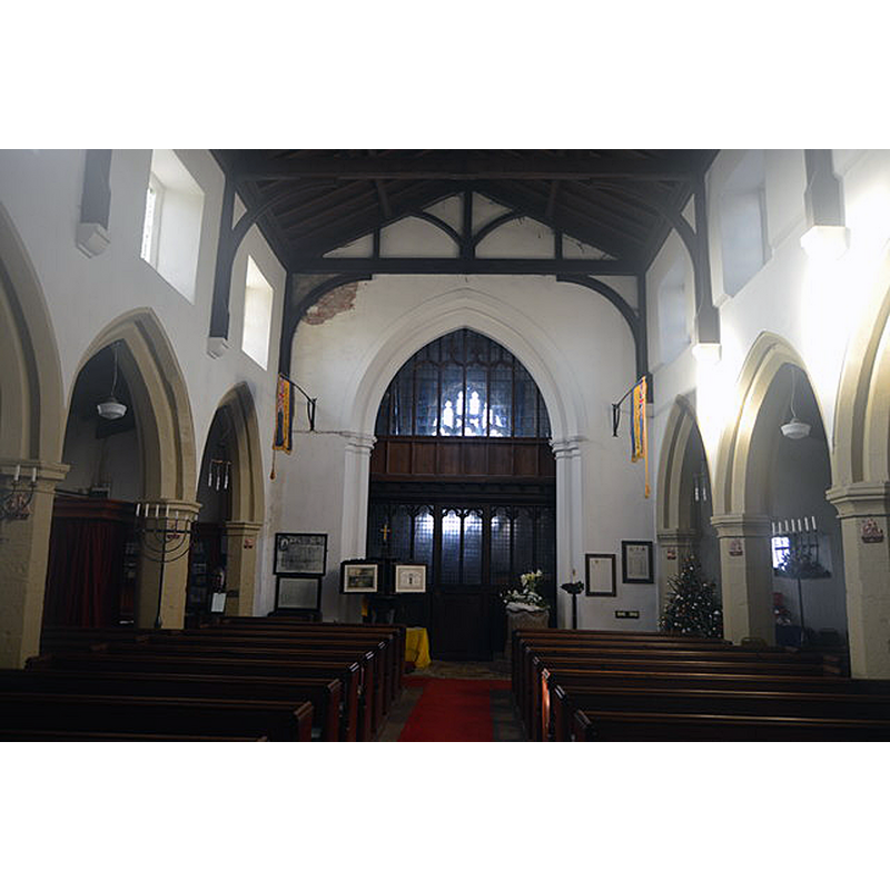 Source caption: "Church of St Oswald, Flamborough. [...] The church first appears in the historical records in 1150, when it was granted to Bridlington Priory by William FitzNigel. A south aisle was added around 1200, and a north aisle some 50 years later."