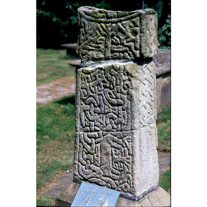 Spource caption: "Saxon cross, Prestbury churchyard."