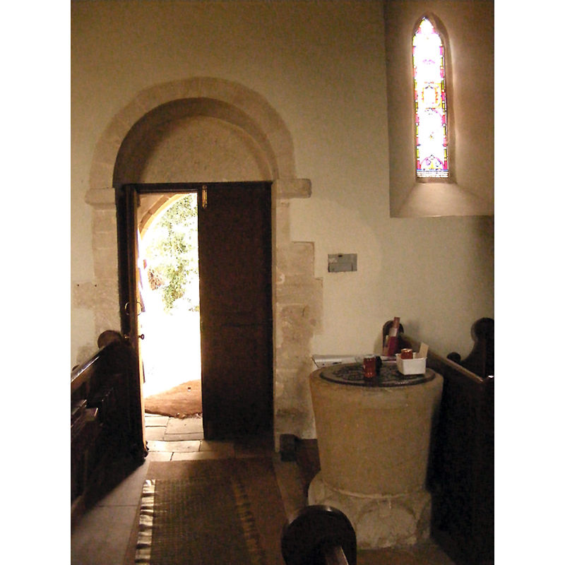 the font by the south doorway