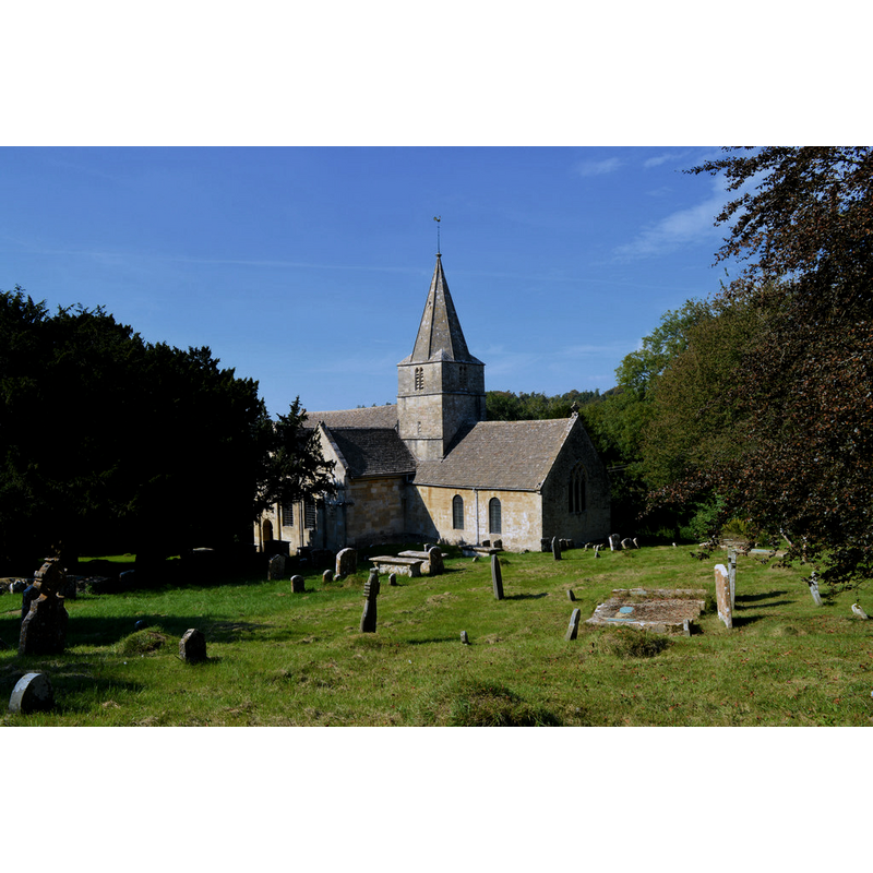 Source caption: "St Kenelm, Sapperton. Norman origins are hard to detect, but there is no missing the extravagant work of superb quality done in the early 18th century. The church contains wonderful woodwork and some superb monuments to long gone aristocrats. Leading exponents of the Arts and Crafts movement are also buried here."