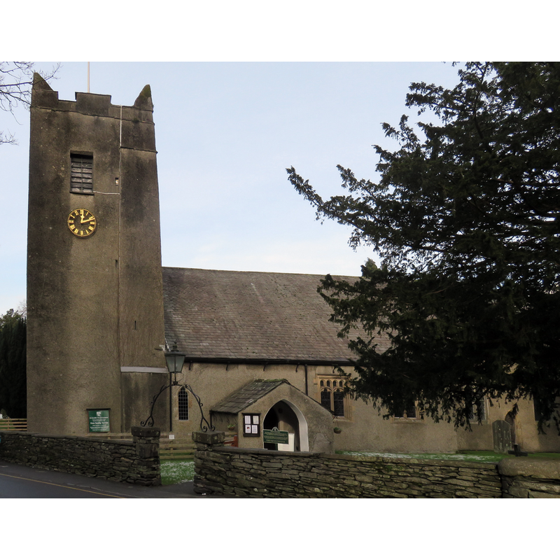 Source caption: "The Church is named after St Oswald, a 7th Century Christian King of Northumberland, who is said to have preached on this site. The nave dates from the 13th century nave and holds several memorials including that of William Wordsworth."