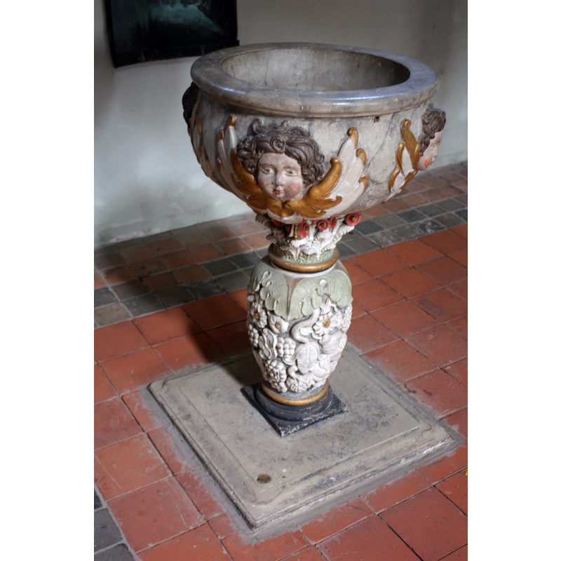 late-Baroque [19thC?] font located in the north aisle