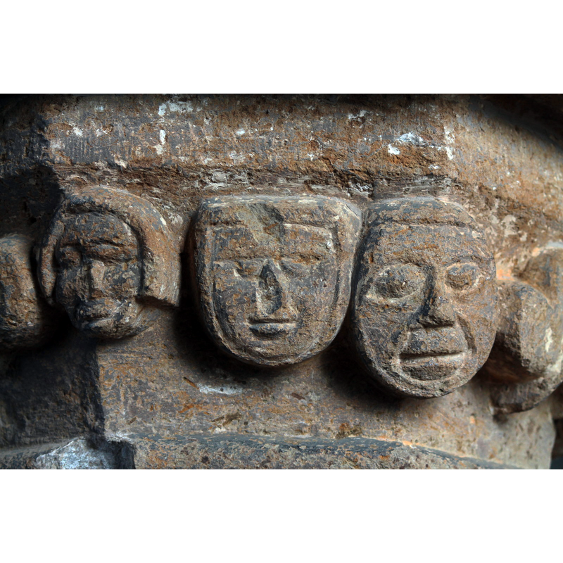 Source caption: "Carved faces, All Saints' church, Walesby. Located in the south arcade."