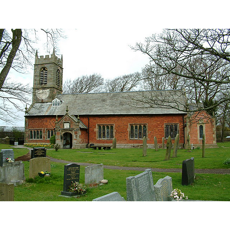 Source caption: "Hoole Parish Church St Michael's, Much Hoole dates from 1628 the tower was added in 1719."