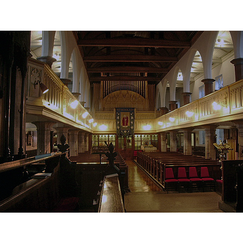 the 19thC re-building of a late-medieval chapel