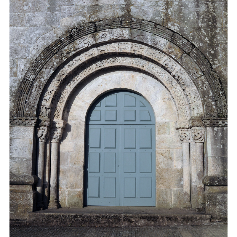 west portal of the Romanesque church in May 2010