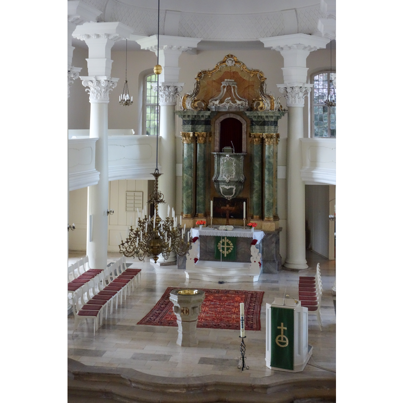 the font at the chancel