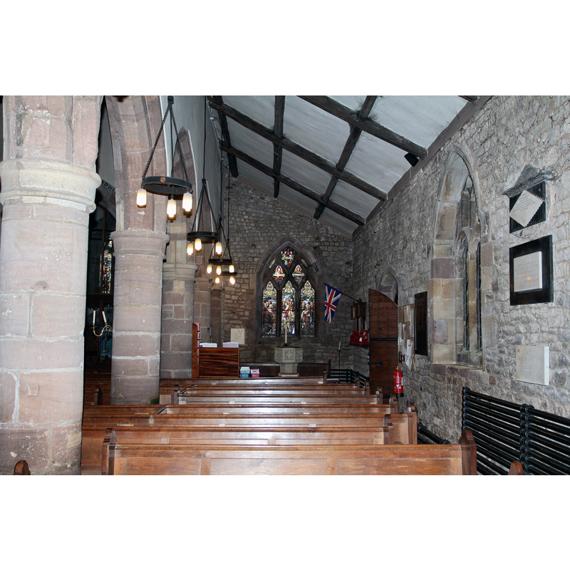 the modern font in the context of the south aisle