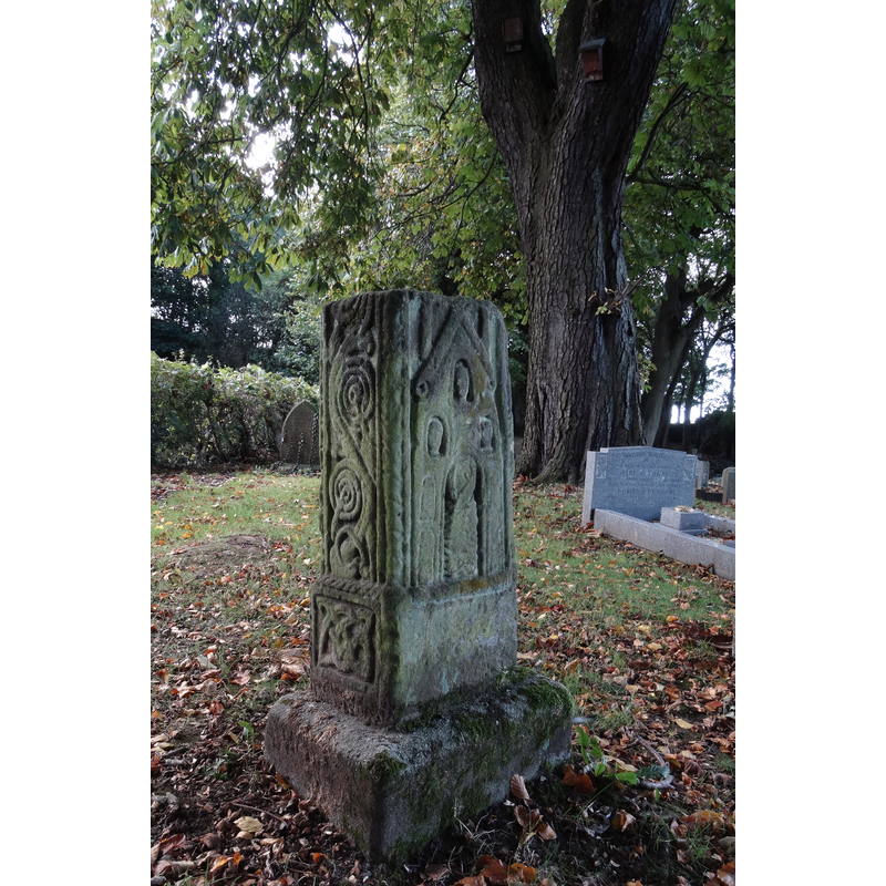 Source caption: "Heysham - St Peter's Church - ancient cross shaft in churchyard".