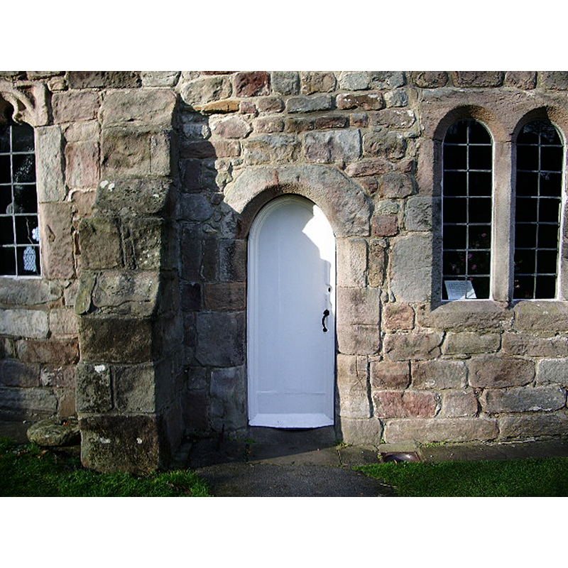 it opens into the south aisle, about half-way up the church