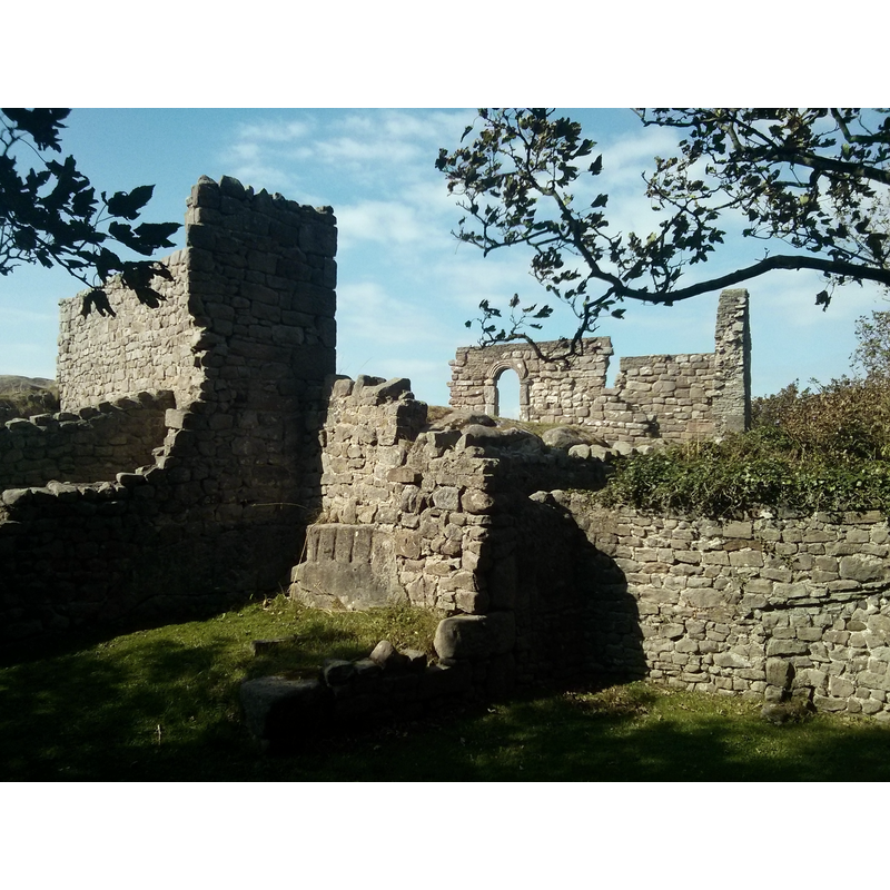 a view of the ruins of St Patrick's Chapel, Heysham