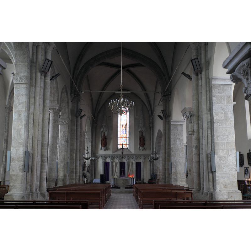 with the font in the centre aisle