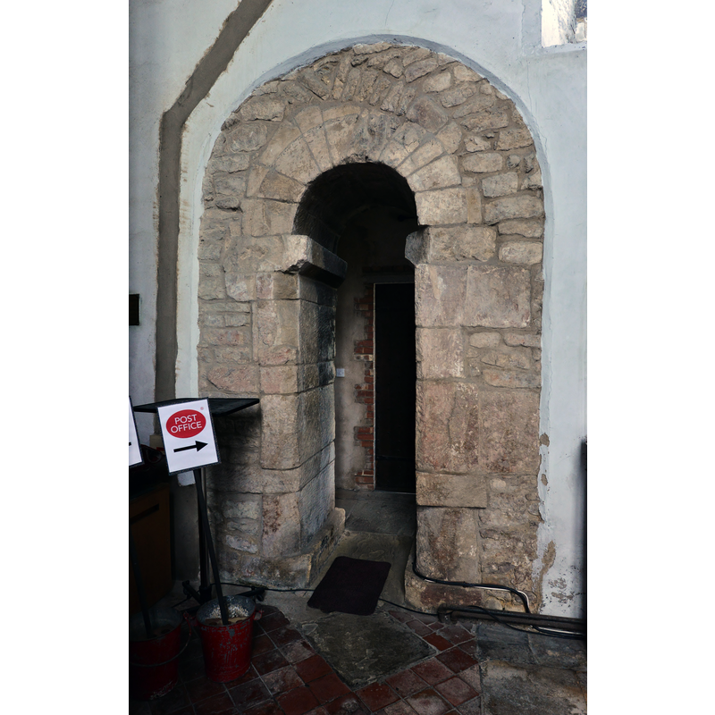 Source caption: "Stow, St. Mary's Church: The Anglo Saxon doorway in the north transept. Displaying lovely long and short work."