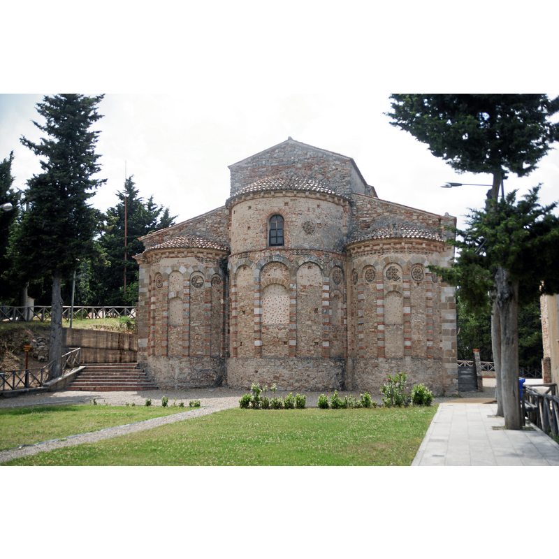 showing the triple apse of the church of the Abbazia di Santa Maria del Patire