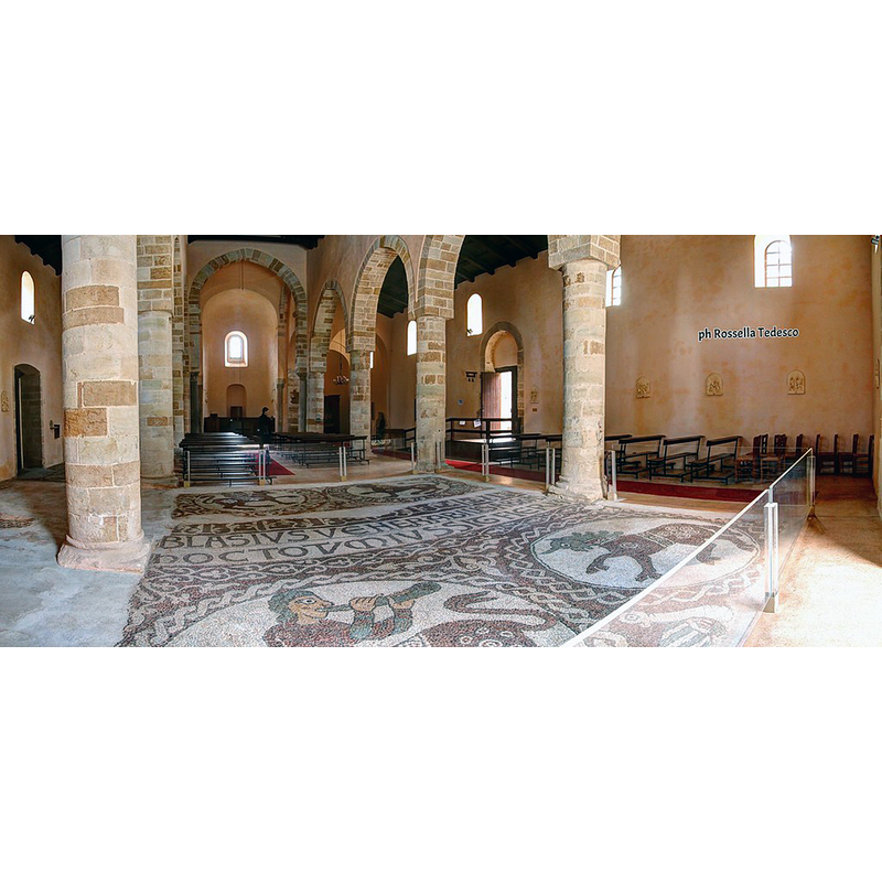 showing the magnificent mid-12thC (?) mosaics in the foreground