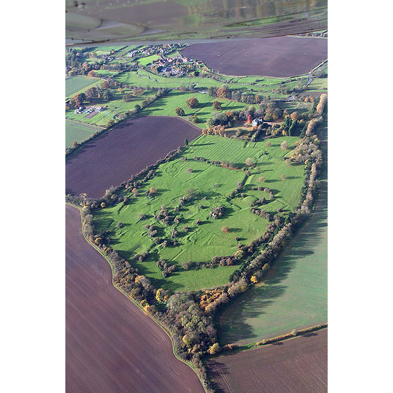 Source caption: "Cistercian abbey site at Louth Park Farm. The remains of the abbey are the white patch in the centre."