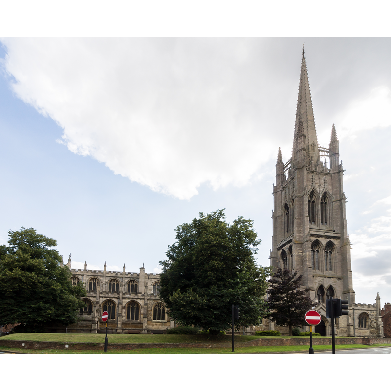 Source caption: "St James' church, Louth. The tallest parish church spire in the UK at 295 feet, which was built 1501-1515 and cost £305 to build!"