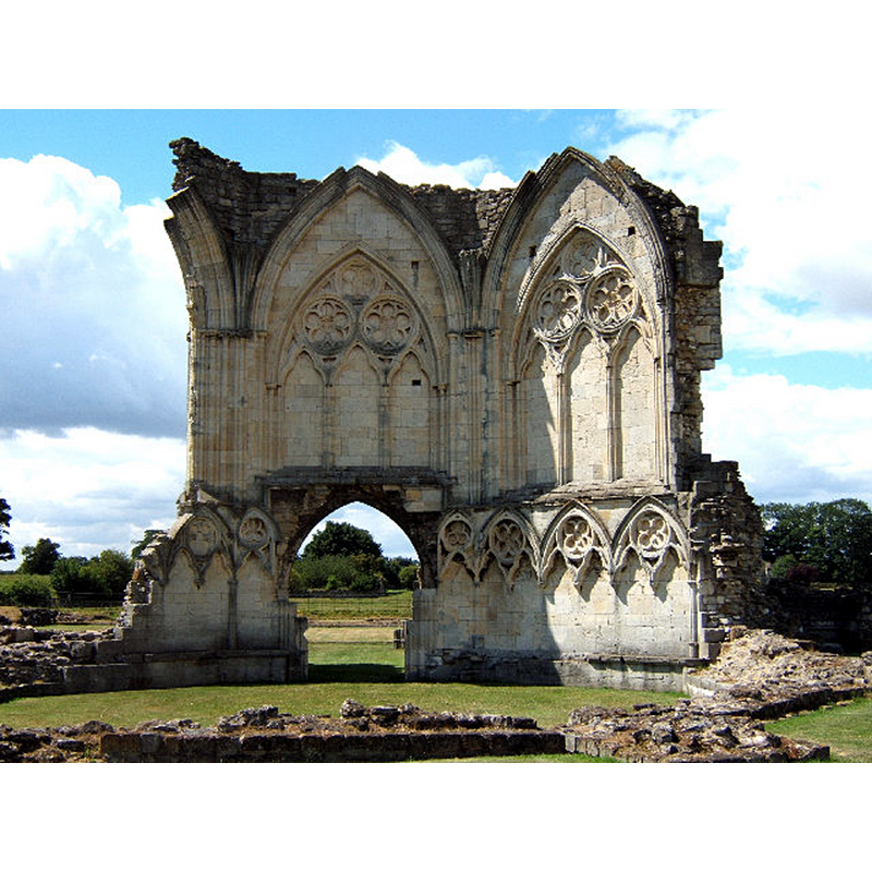 ruins of the semi-demolished abbey