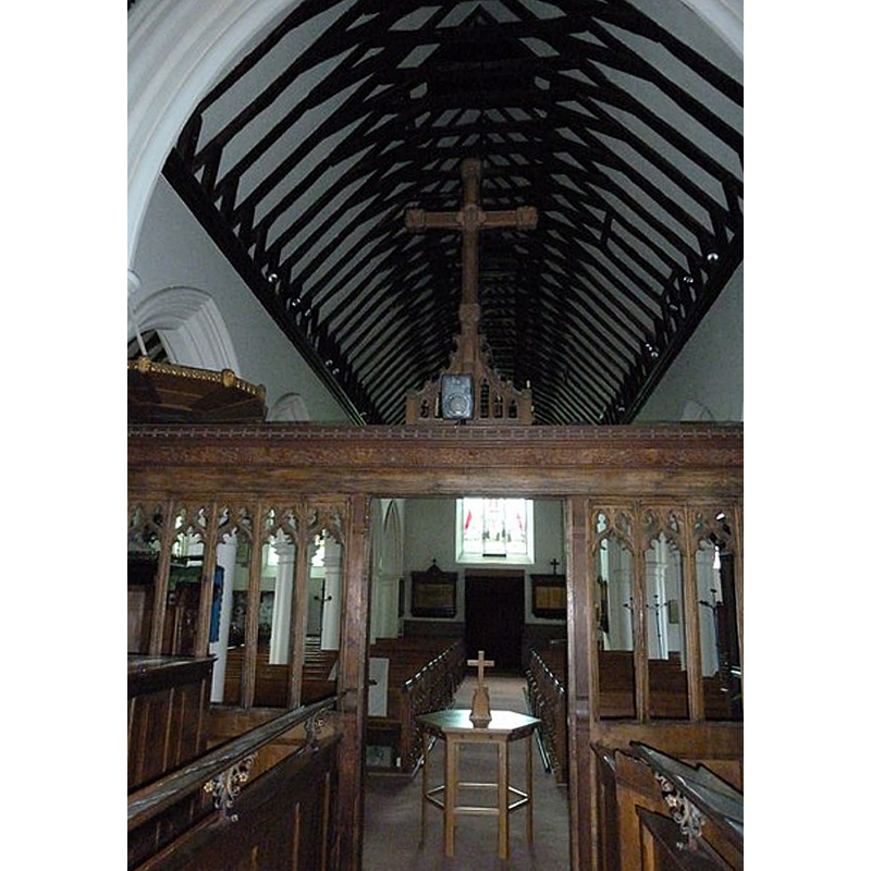 the nave seen from the east of the chancel screen