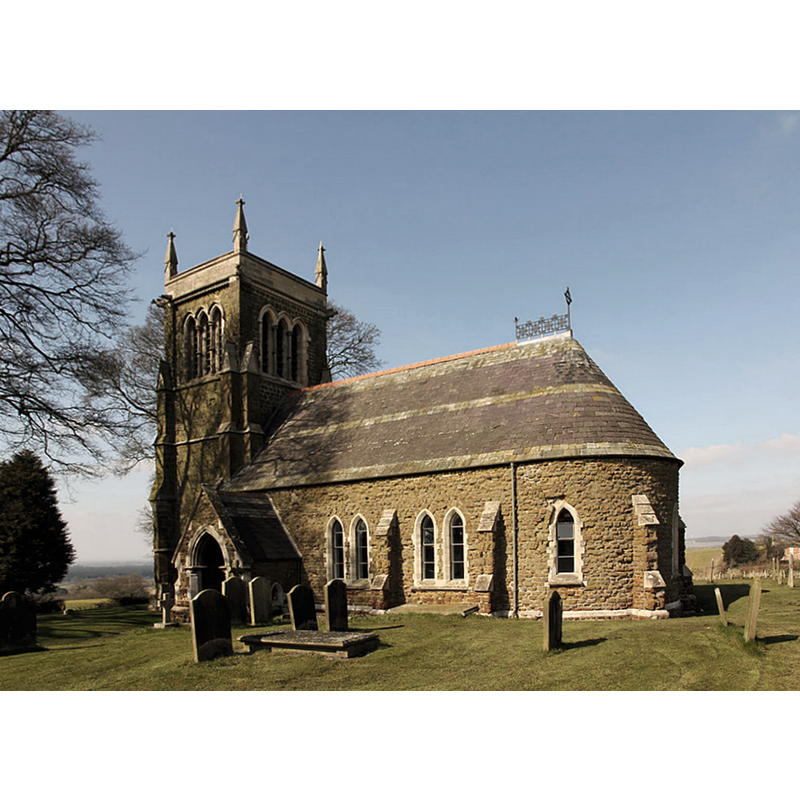 Source caption: "All Saints' [...] parish church, largely 1869 & 1875 by James Fowler, but including and re-using some of the 13th century church" [NB: a church was reported in Sixhills in the Domesday survey]