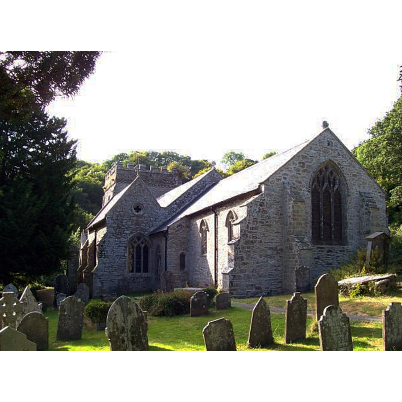 Source caption: "Church of St. Brynach, Nevern. The Church of St.Brynach at Nevern traces its origins back to the early Celtic Christians and contains several 5th-6th century engraved stones. In both church and the churchyard there are five of these stones. One of them is a pillar-stone that is inscribed both with Ogam and Latin script."
