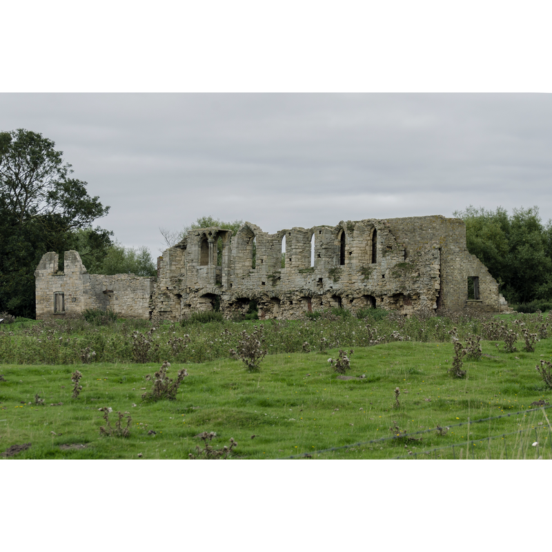 Source caption: "Remains of Tupholme Abbey. A Premonstratensian foundation, one of nine local monasteries, which closed in 1536. Founded in 1160"