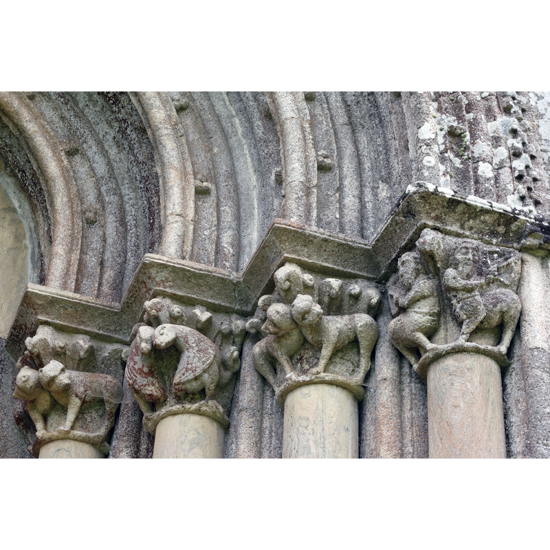 notice the traces of paint still on some of the capitals