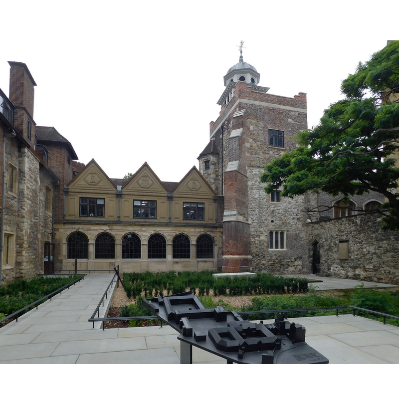 A view of the London Chapterhouse present buildings; the church of the old Carthusian priory was demolished in 1545.