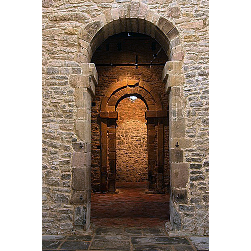 Source caption: "Saxon arches. Tenth century arches in the tower of St.Peter's church" -- The inner arch leads to the baptistery space beneath the tower