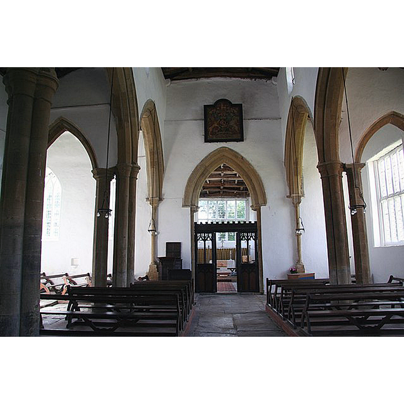 Source caption: "Lofty 13th century arcades and clear glazed windows give All Saints' church a light and airy atmosphere".
