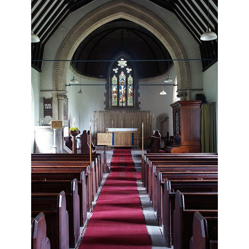 in the 1856 replacement church by G. E. Street.