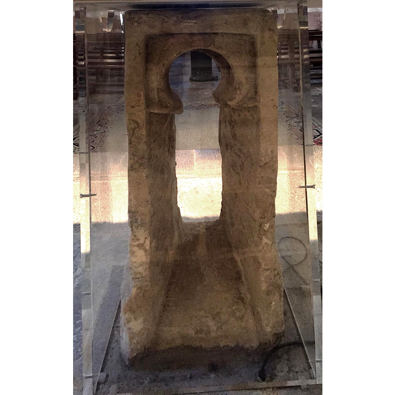 the base of the altar appears to be a re-cycled object from a pre-Romanesque church