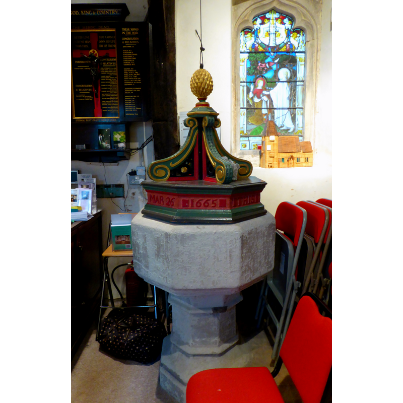 located at the west end of the nave