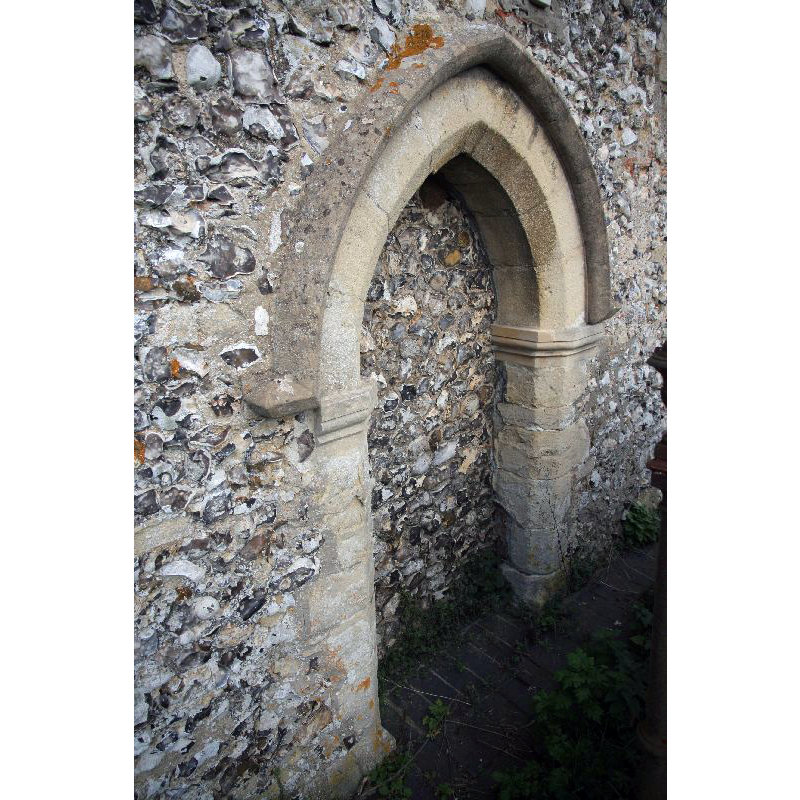 this was porbably the main entranceway into the early church; now blocked