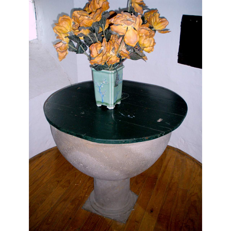 the later font in use inside the church