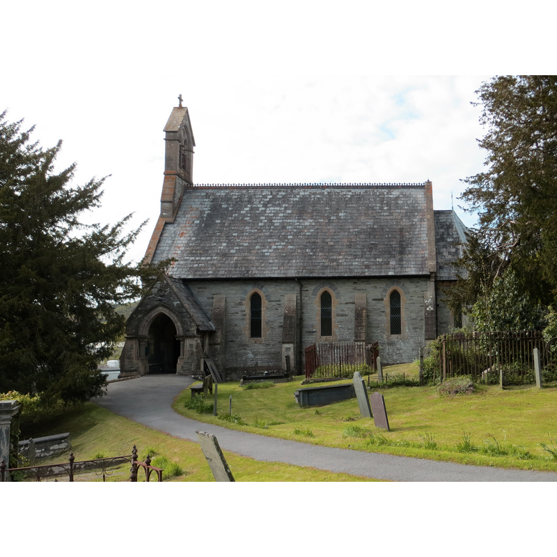 the 19thC church built near the side of the now disappeared medieval church
