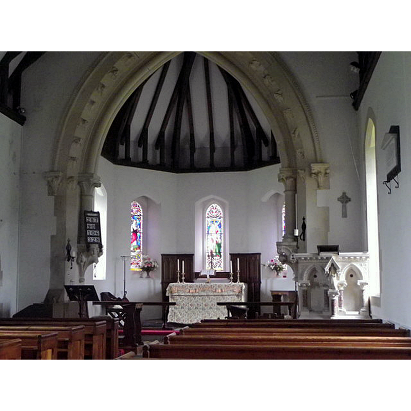 the 19thC church built near the side of the now disappeared medieval church
