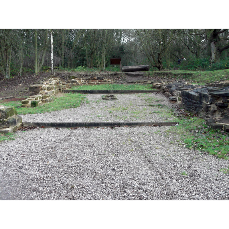 ruins of the original Benedictine priory church