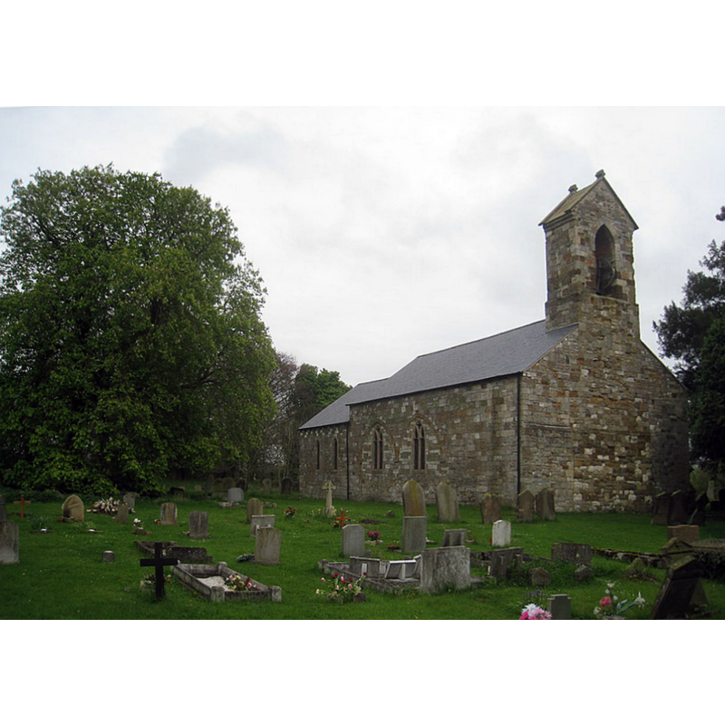 Source caption: "St. Lawrence's church, Fulstow. Seen from the north-west. The arcade of the demolished north aisle can be made out as can the former tower arch."