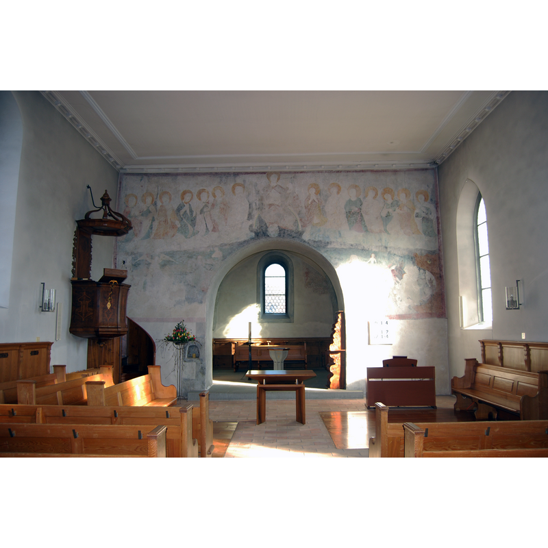 with the font visible in the original chancel