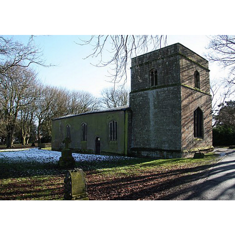 Source caption: "Skegness has developed into a large resort, but the old village church of St.Clement remains surrounded by suburban housing. It has a 13th century tower and 15th century nave, all patched up with 18th century brick"