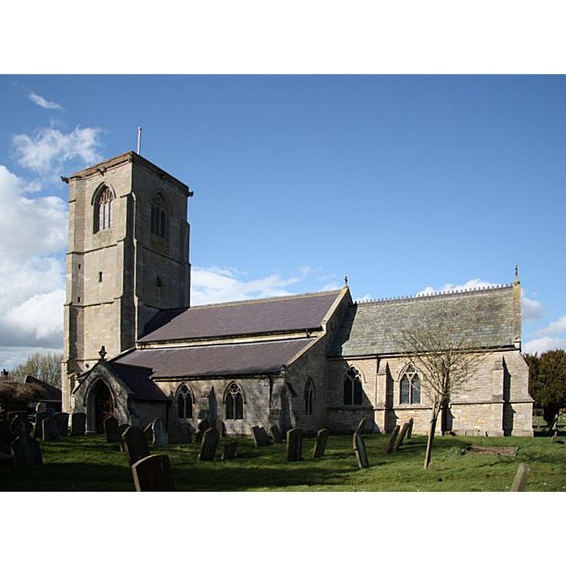 Source caption: "St.Helen's church. Recently restored 13th and 15th century church"