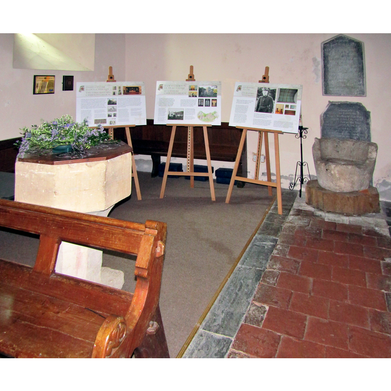 the modern font on the left; the fargment of the ancient font on the right