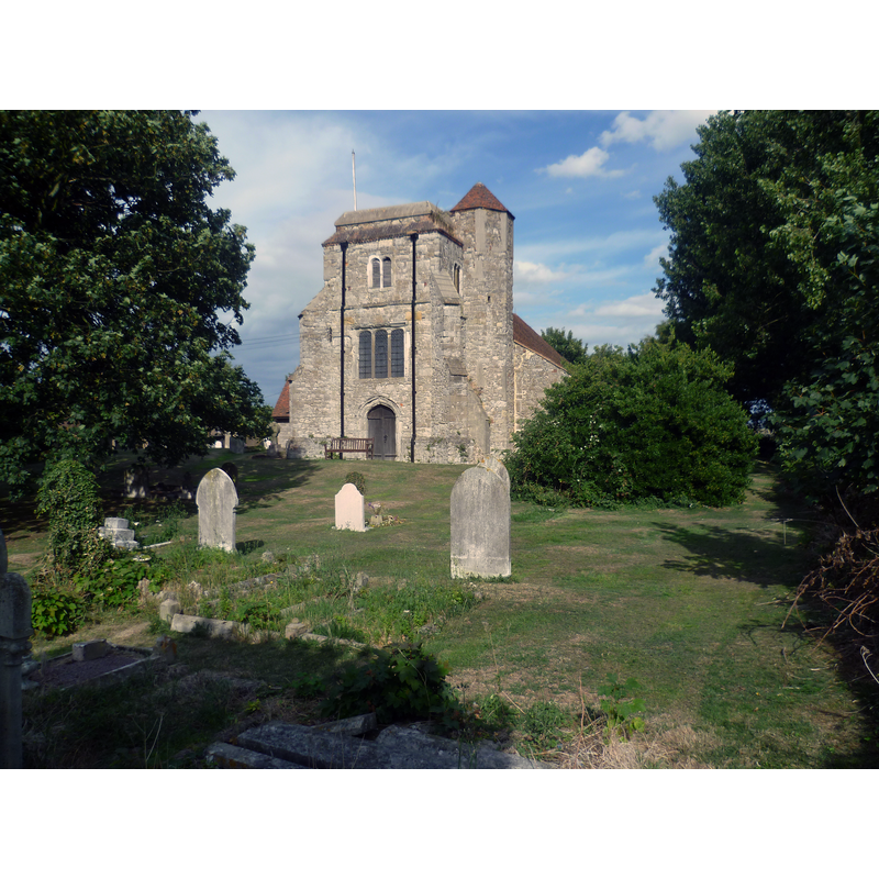Source caption: "The nave of the church of St Peter and St Paul dates from around 1190. According to Pevsner an earlier tower needed repair in 1479 but a steady stream of bequests failed to raise it above the second stage."
