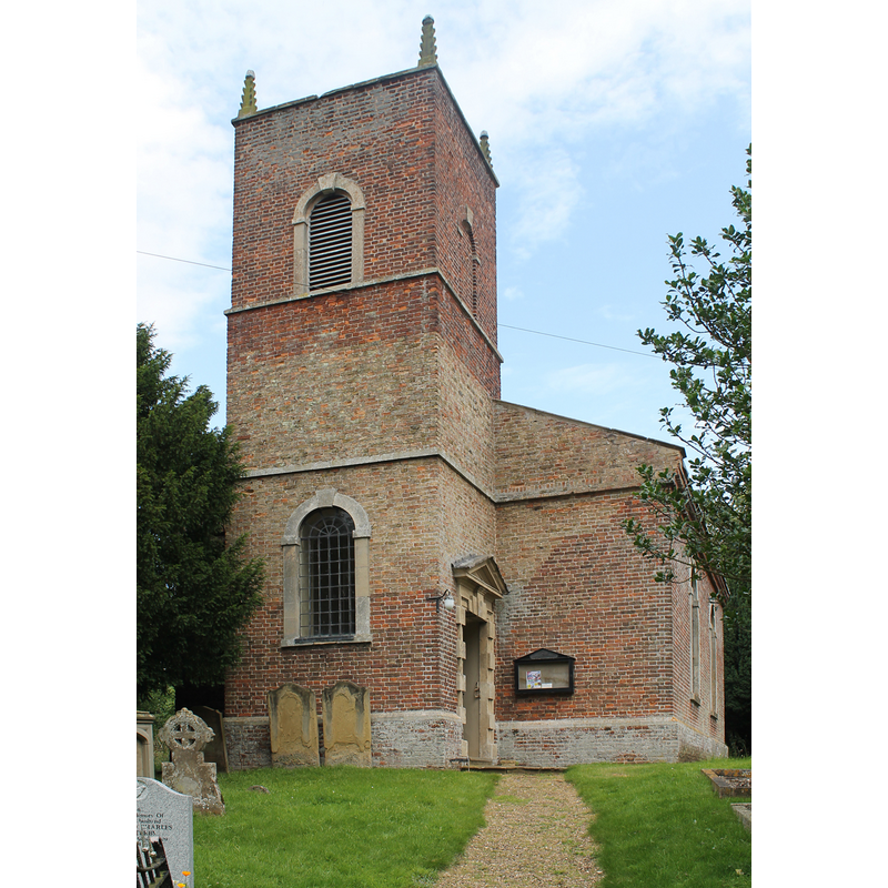 Source caption: "St Andrew's church, South Thoresby [...] Built in 1738 when the original church had fallen into decay, and restored 1872."