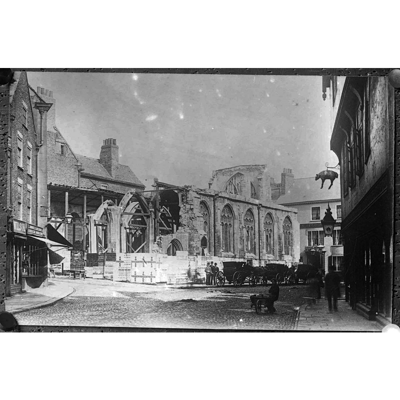 the demolition St Crux took place between 1884 and 1887
