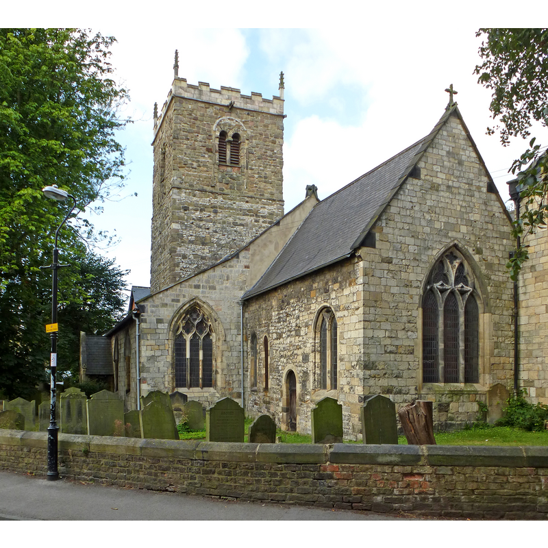 the tower is said to be originally from the 10thC, but the church has been much modified since; the tower was last restored in 1980 [cf. FontNotes]