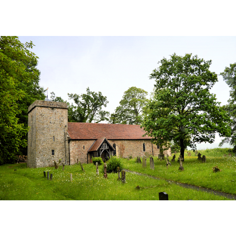 Source caption: "St Mary, Whitton. Attractive enough outside, but with fabulous stained glass within. Recently re-opened after extensive repairs - so well done that they are difficult to detect."
