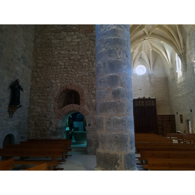 on the left, at the back, is the Capilla of San Pedro Regalado, into which the font has been moved
