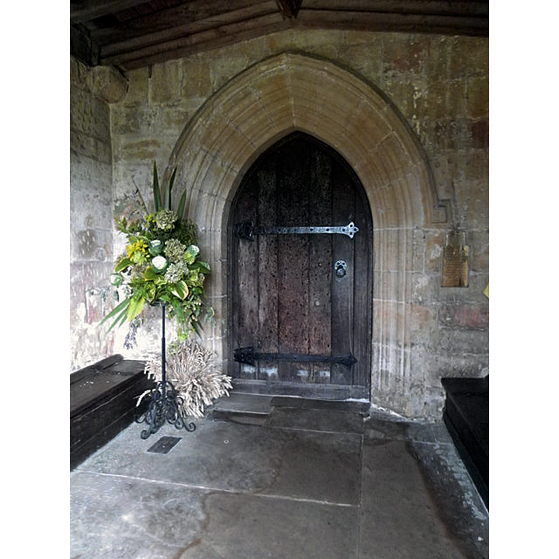 Source caption: "St Michael's Church. The porch and doorway date from the early 15th century."
